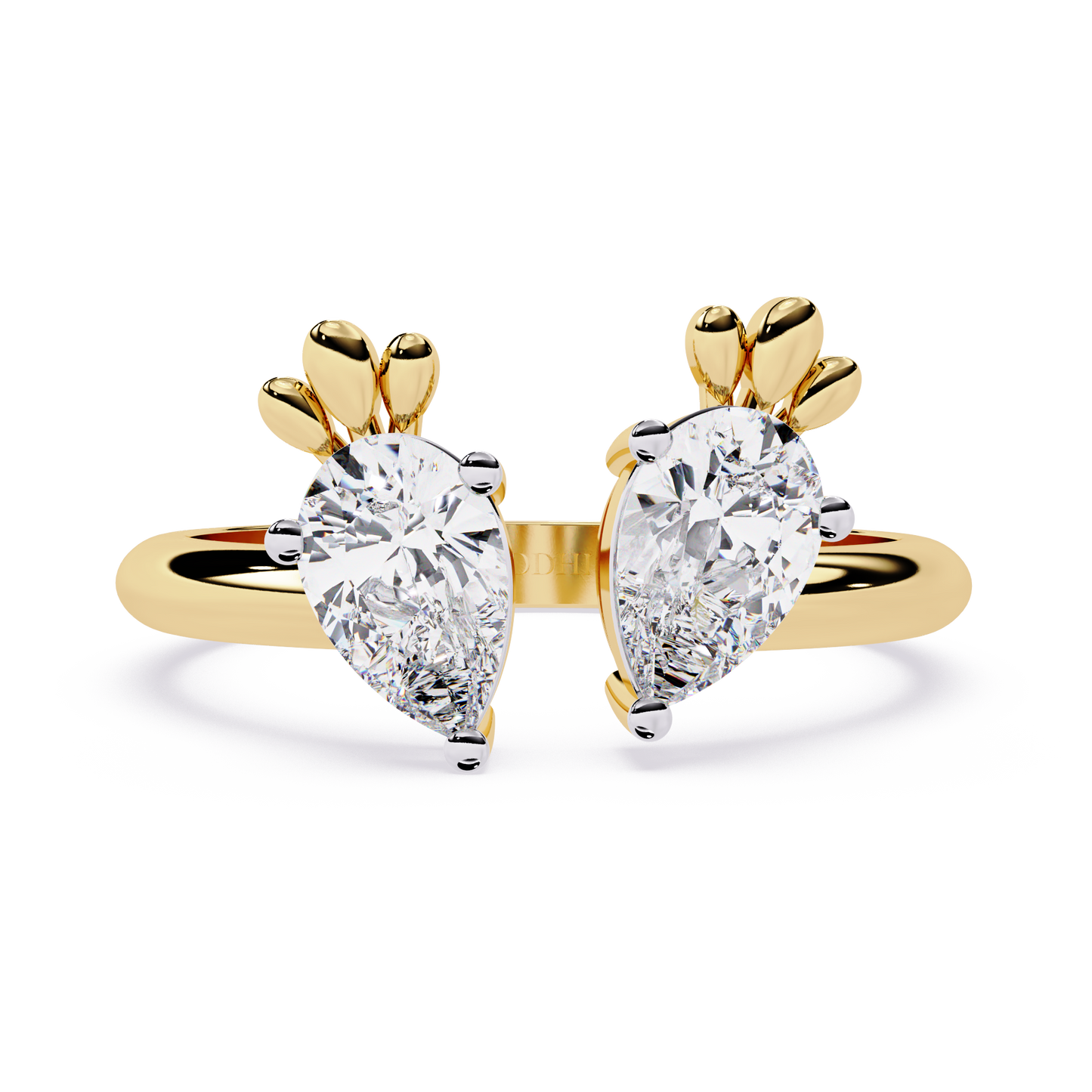 Twin Pear Open Ring - Origine Diamonds lab-grown diamond jewellery