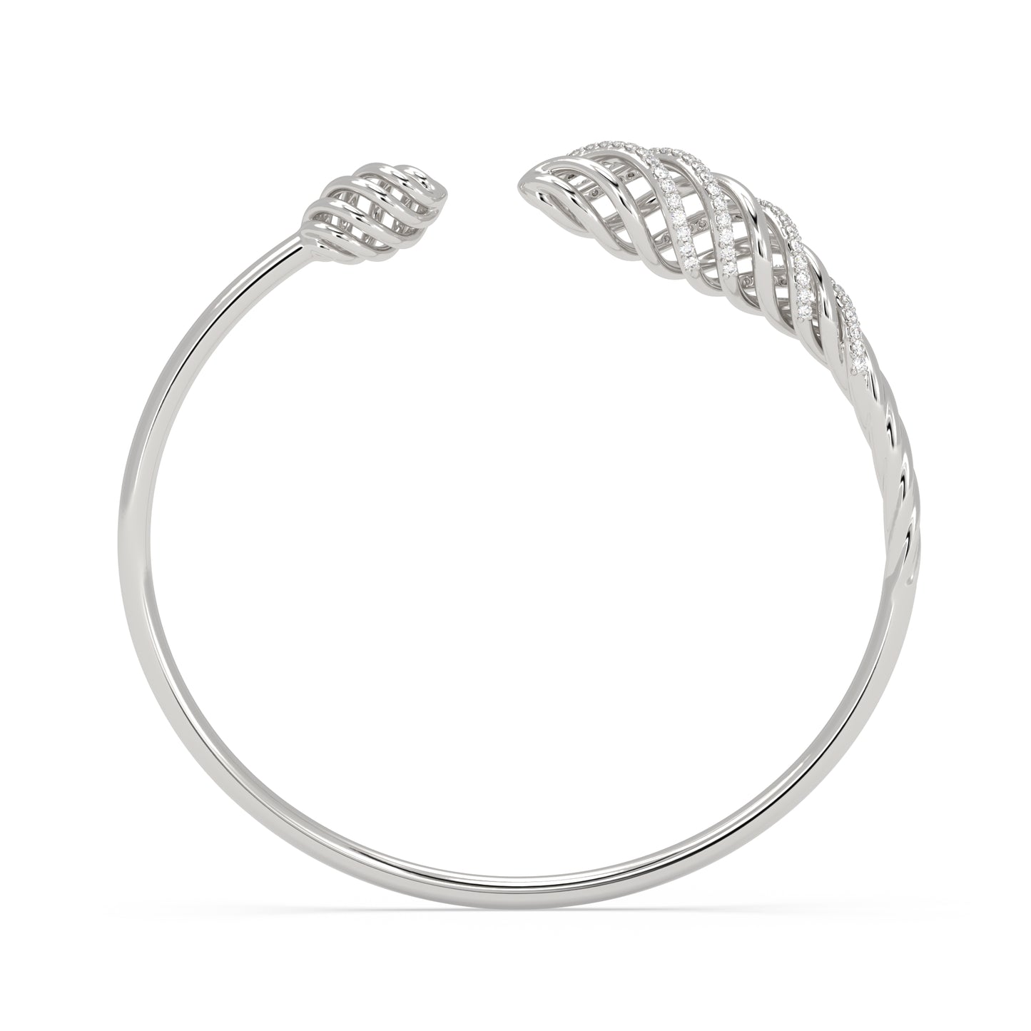 Leaf Tip Open Cuff Bangle