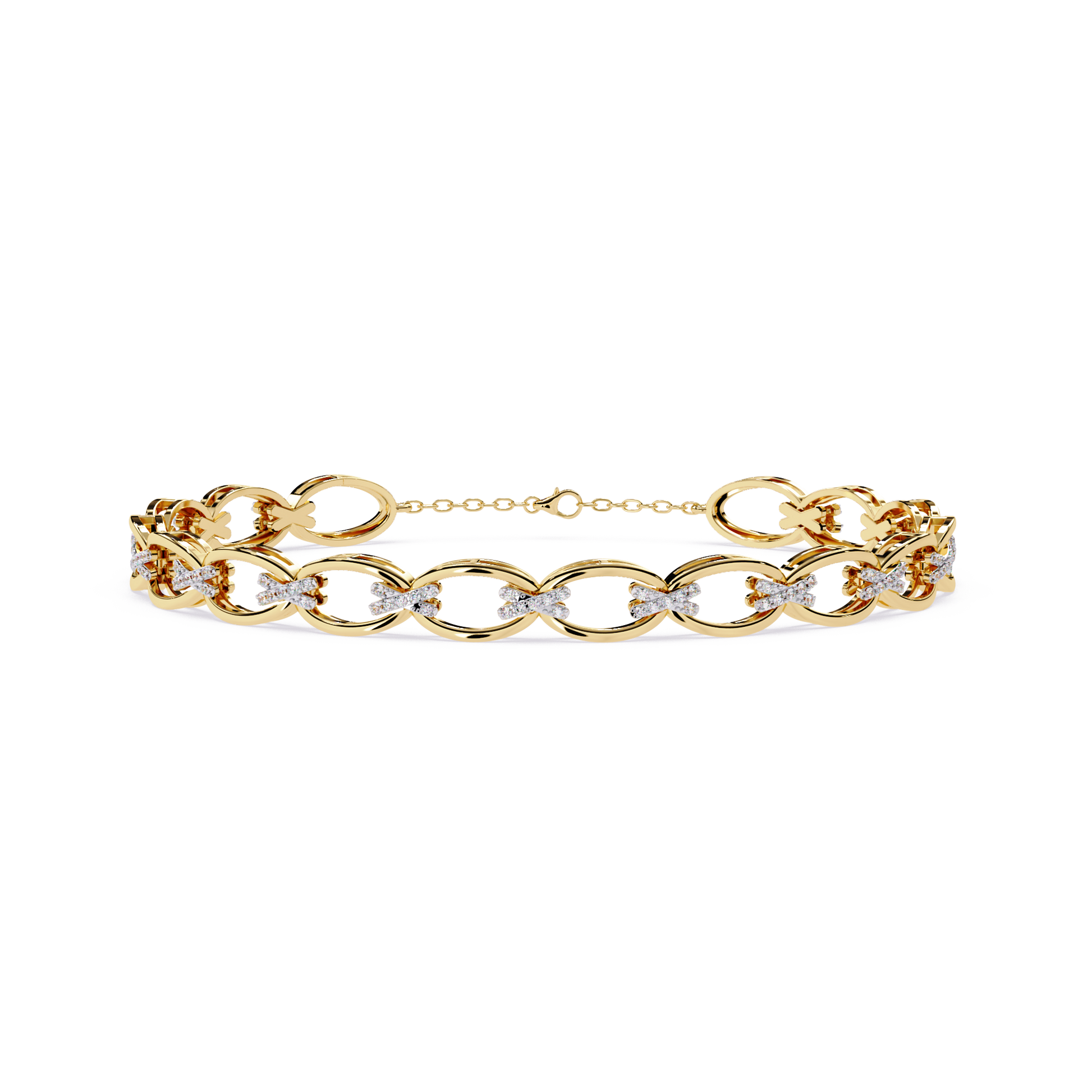 Oval Link Diamond Bracelet - Origine Diamonds lab-grown diamond jewellery