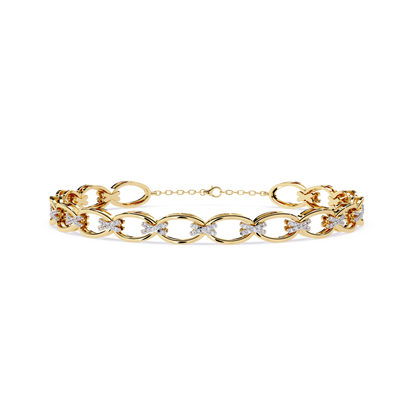 Oval Link Diamond Bracelet - Origine Diamonds lab-grown diamond jewellery