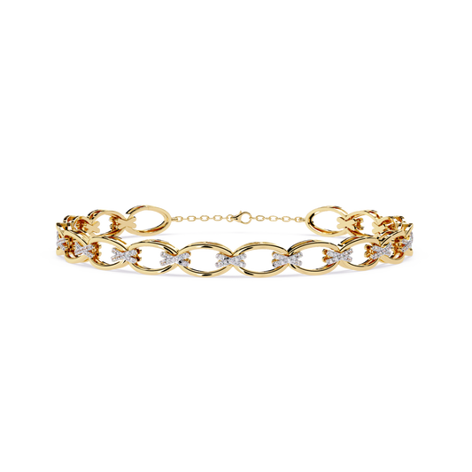 Oval Link Diamond Bracelet - Origine Diamonds lab-grown diamond jewellery