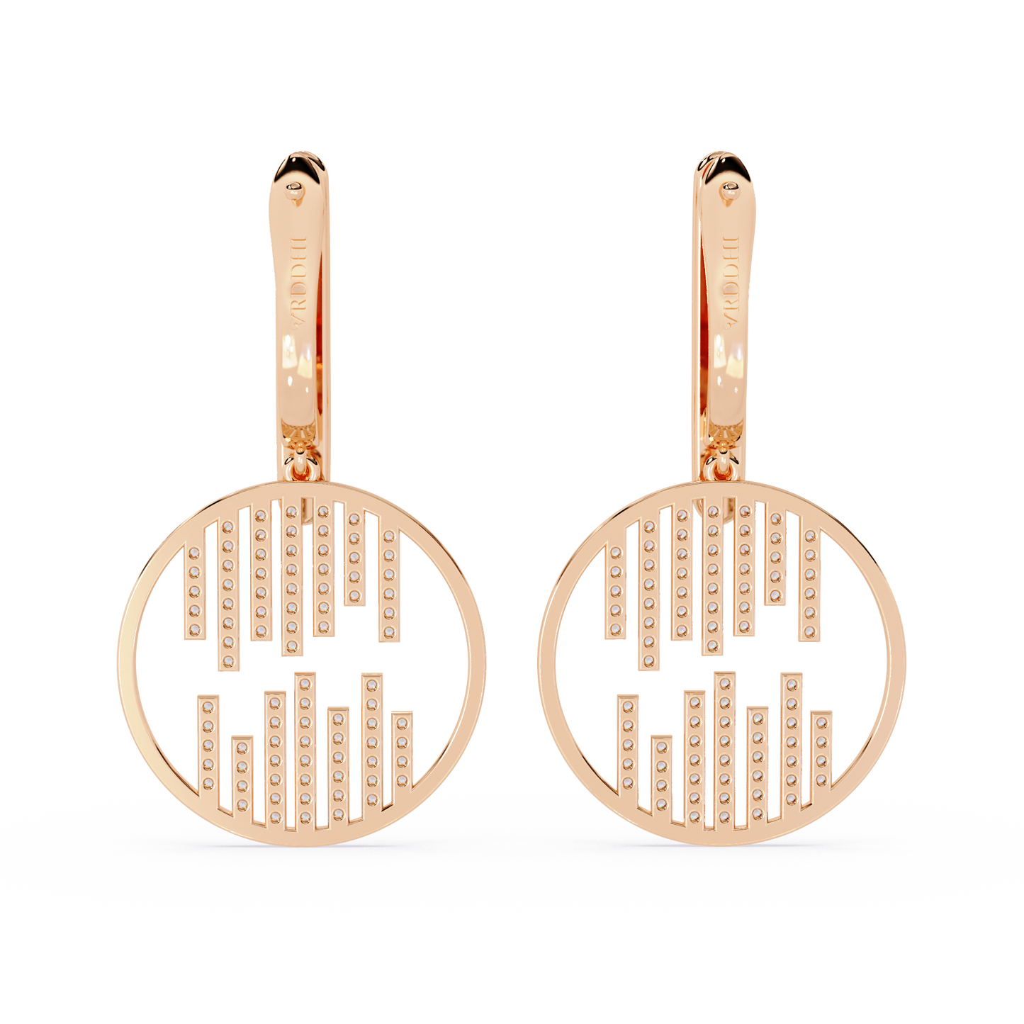 Mosaic Disc Drop Earrings