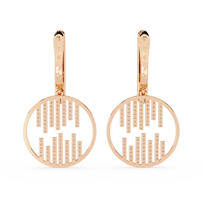 Mosaic Disc Drop Earrings