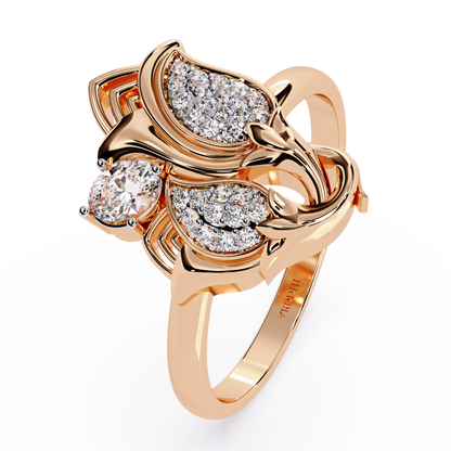 Tulip Marquise Cluster Ring