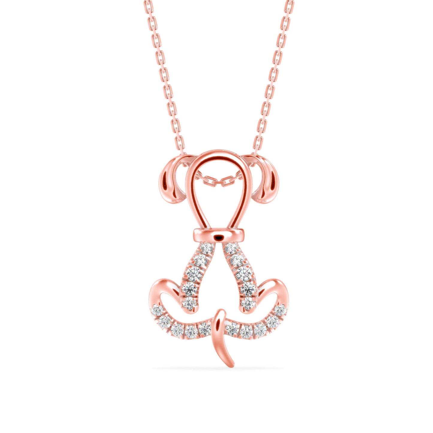 Swirl Ribbon Bow Pendant - Origine Diamonds lab-grown diamond jewellery