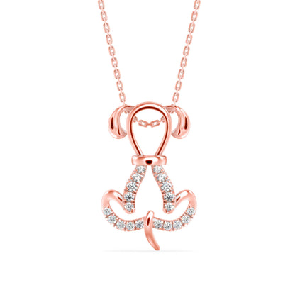 Swirl Ribbon Bow Pendant - Origine Diamonds lab-grown diamond jewellery