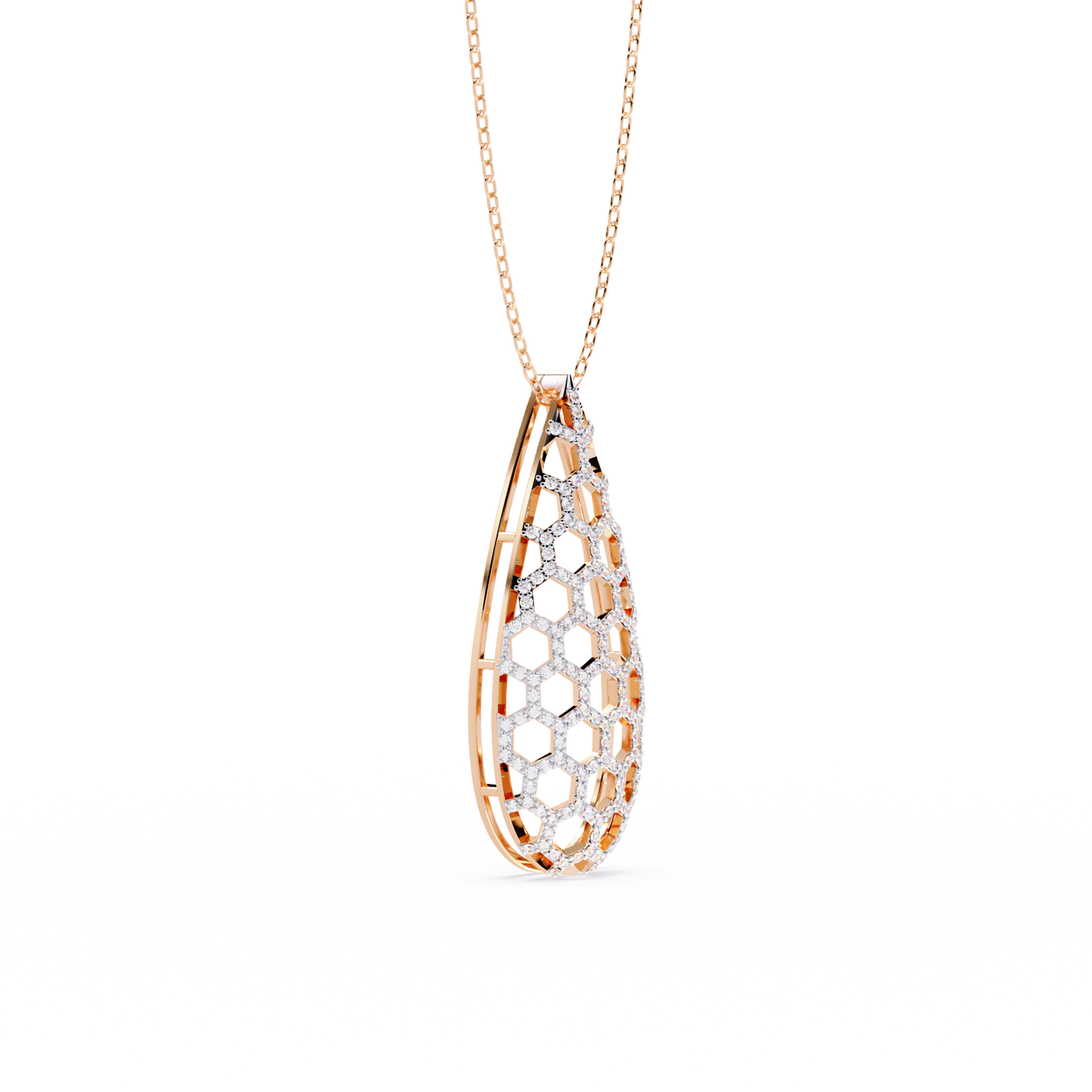 Honeycomb Teardrop Pendant