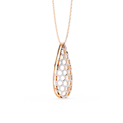 Honeycomb Teardrop Pendant