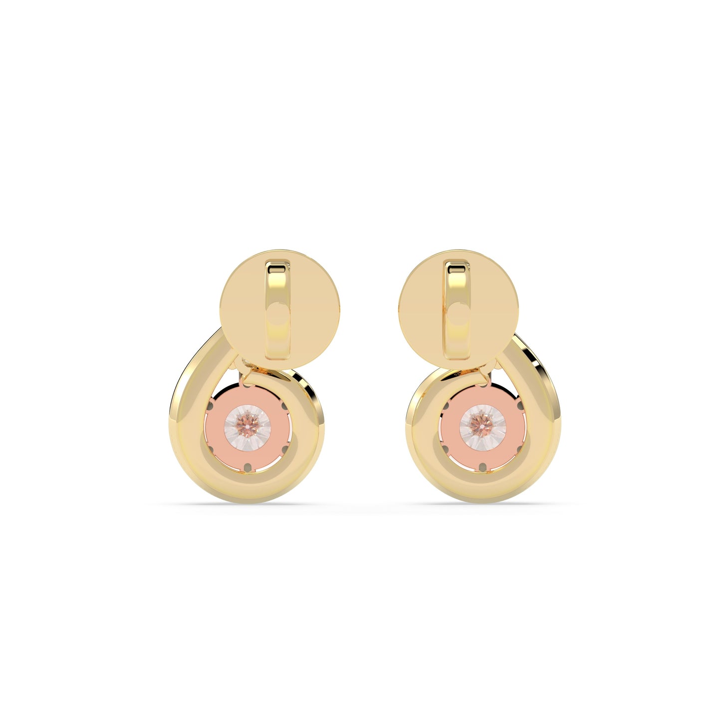 Swirl Solitaire Stud Earrings