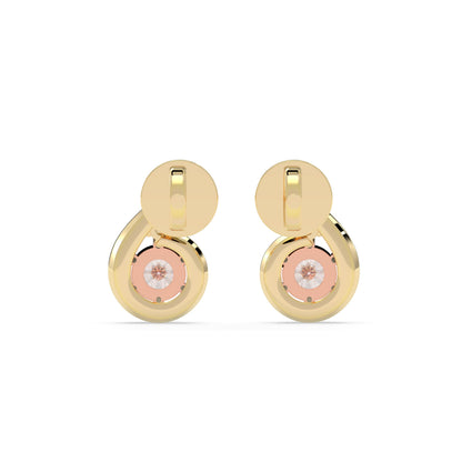 Swirl Solitaire Stud Earrings