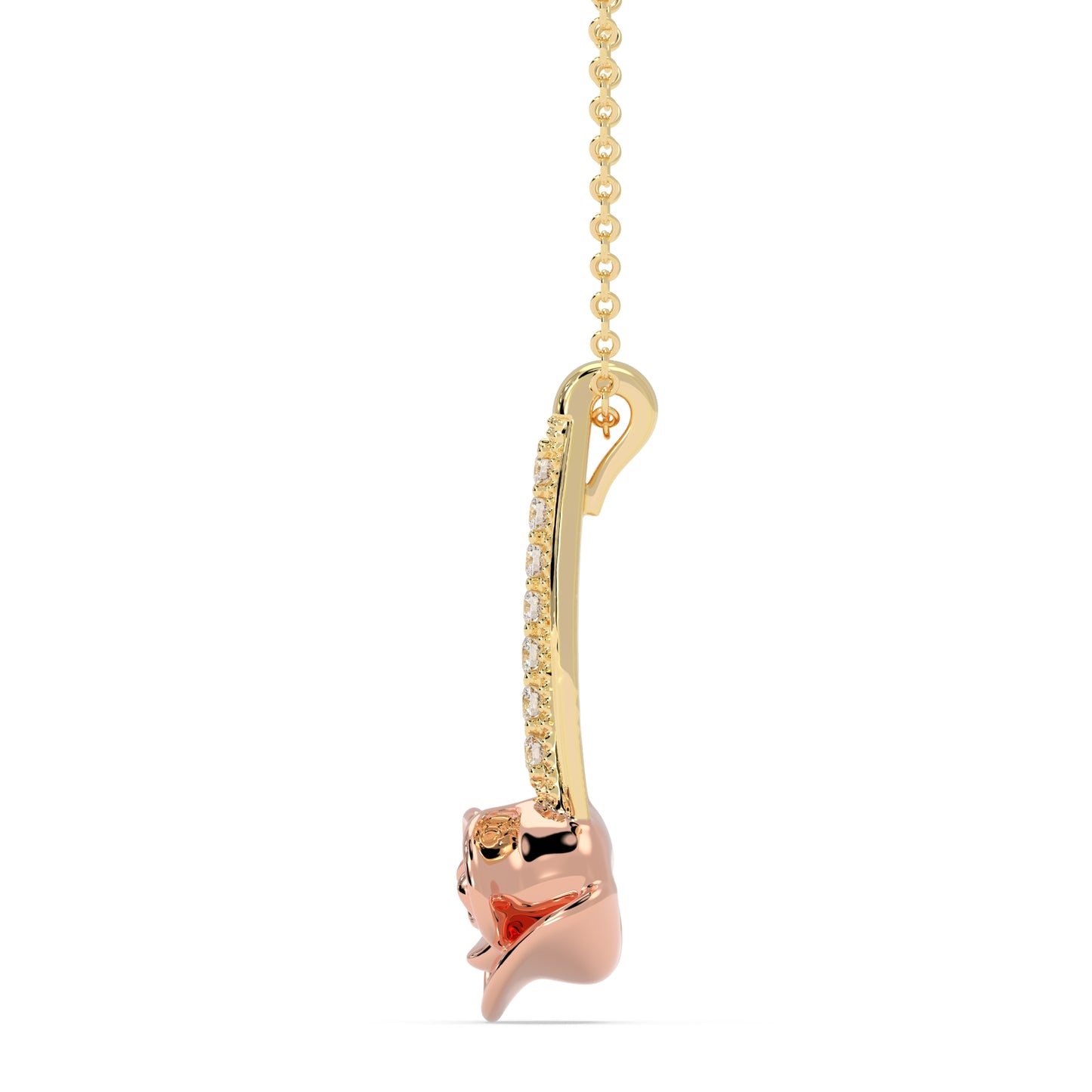 Rose Drop Diamond Pendant