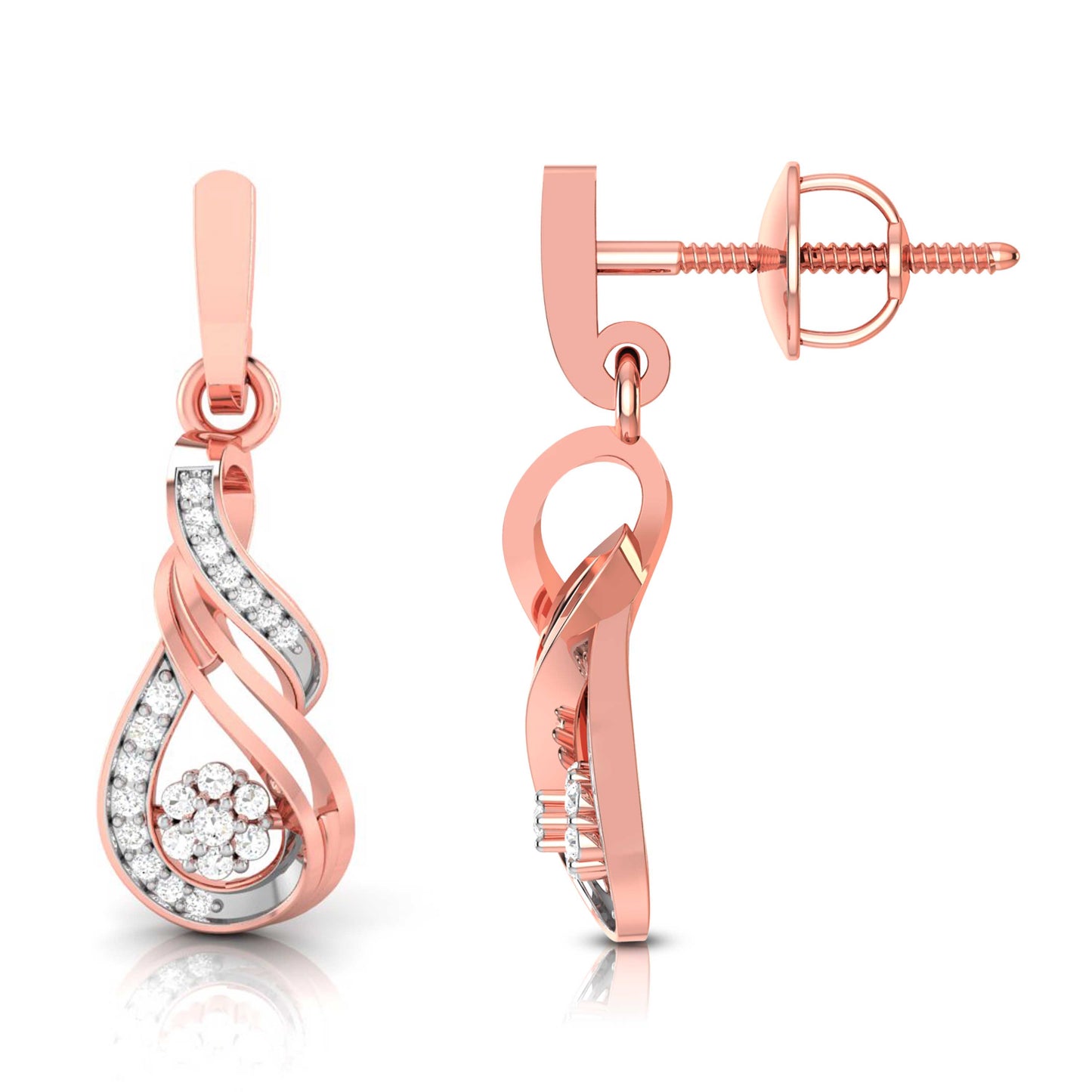 Infinity Swirl Blossom Earrings