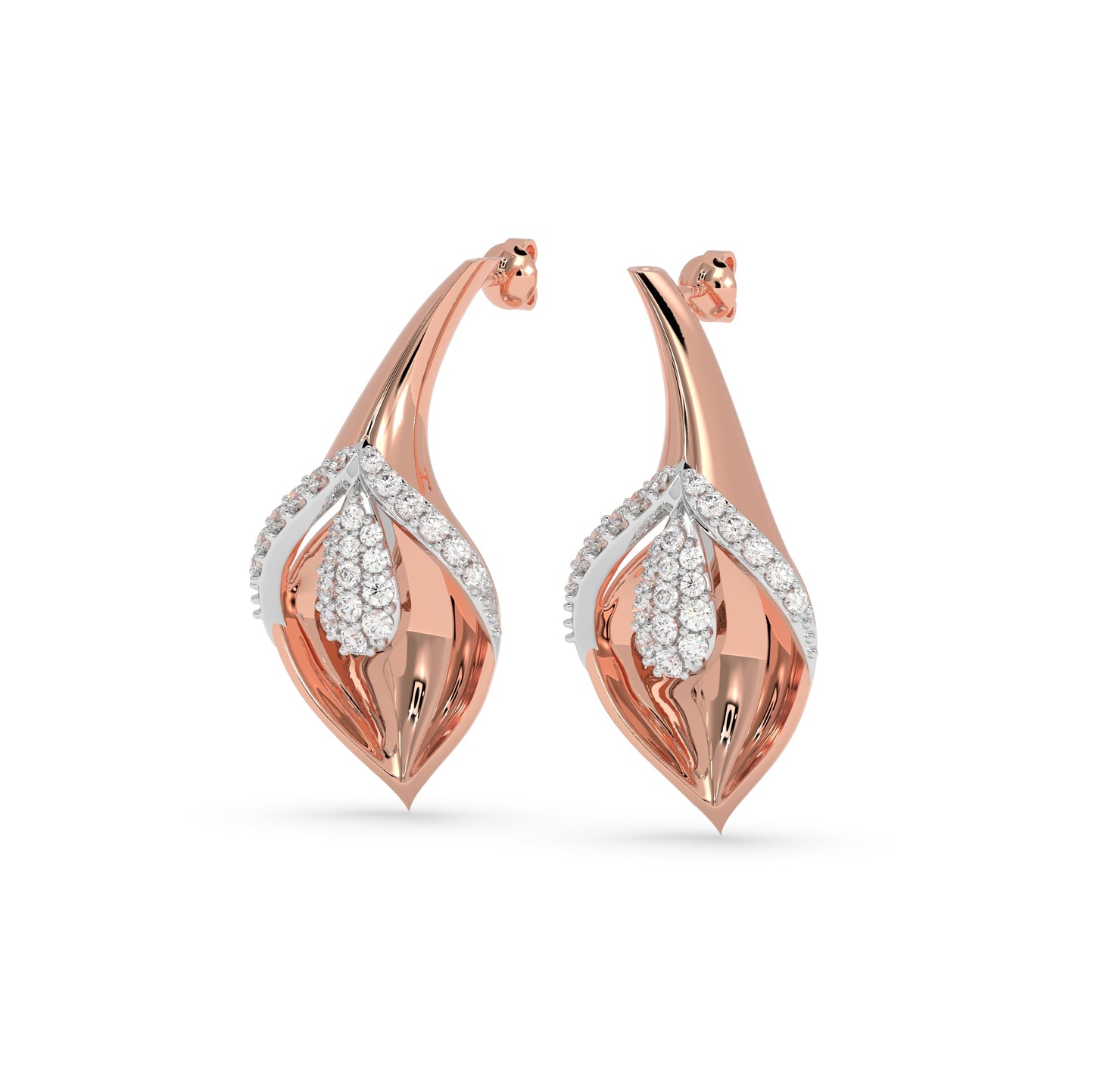 Calla Lily Diamond Earrings
