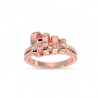 Coiled Swirl Diamond Ring