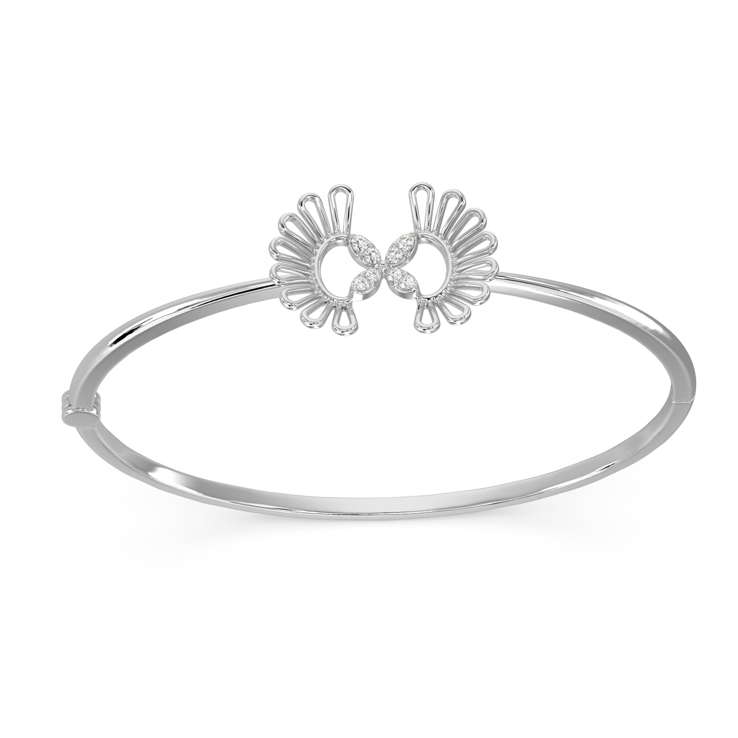 Ribbon Bow Diamond Bangle