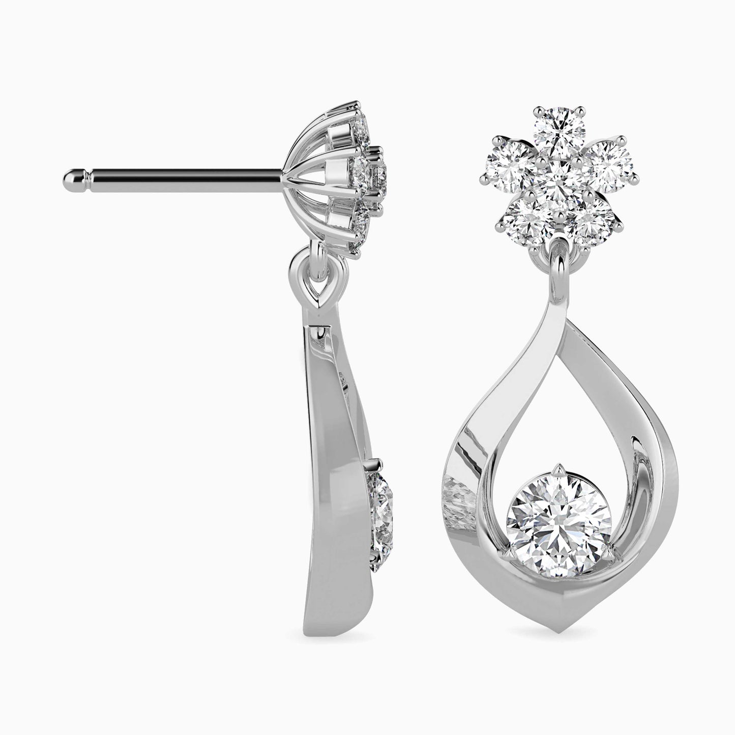 Blossom Teardrop Drop Earrings
