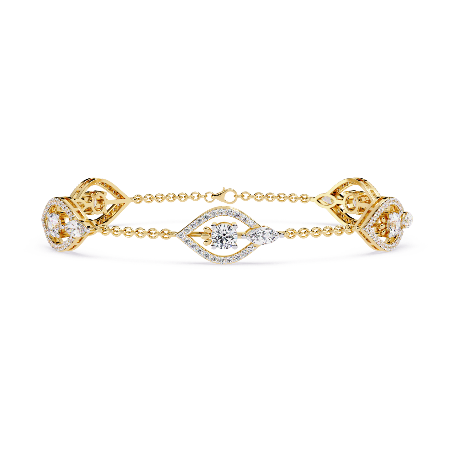 Marquise Station Chain Bracelet - Origine Diamonds lab-grown diamond jewellery