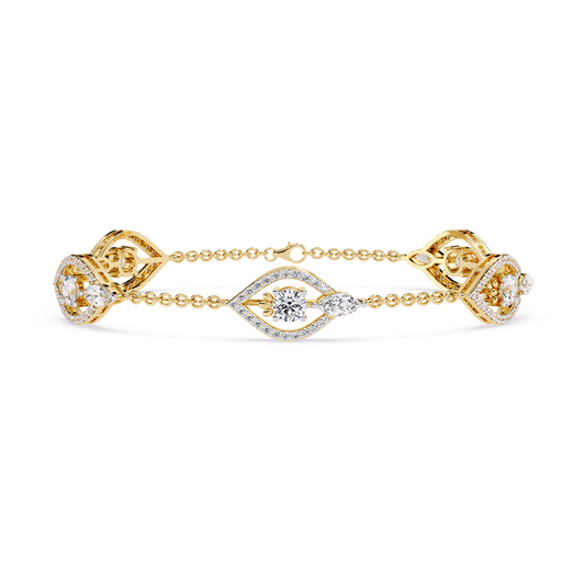 Marquise Station Chain Bracelet - Origine Diamonds lab-grown diamond jewellery