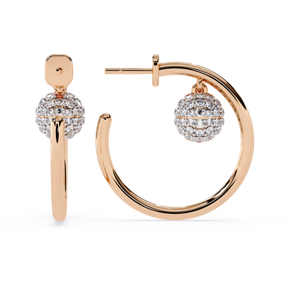 Pavé Sphere Hoop Earrings