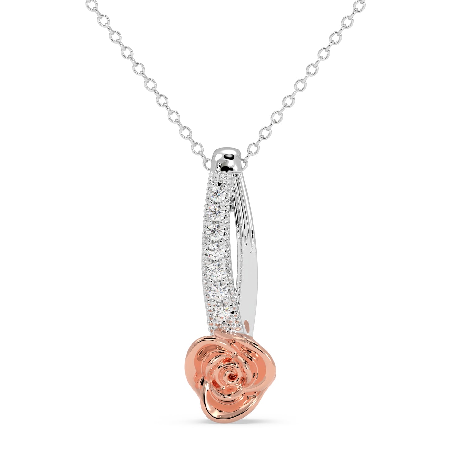 Rose Drop Diamond Pendant