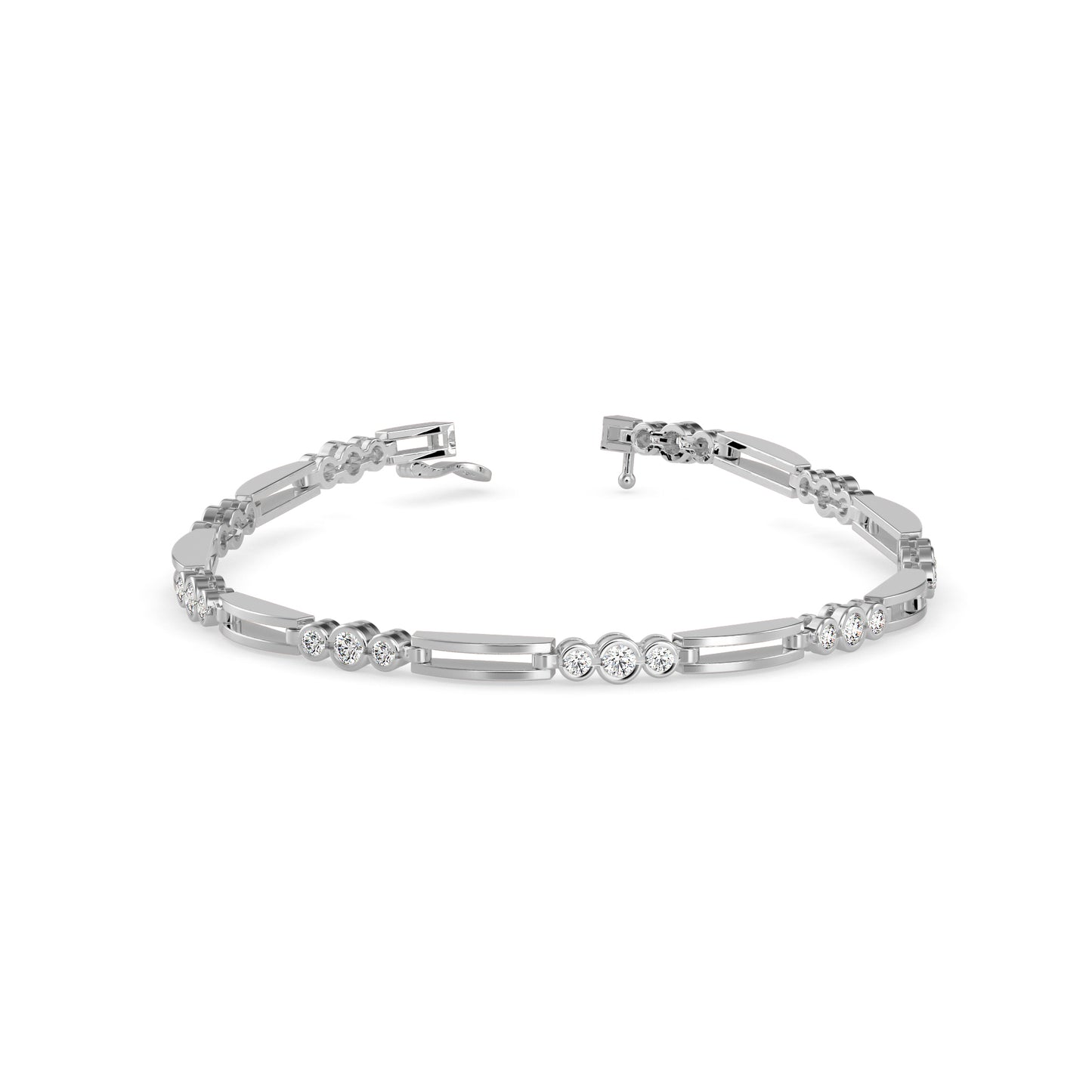 Station Bar Diamond Bracelet