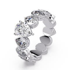 Pear Bezel Eternity Ring