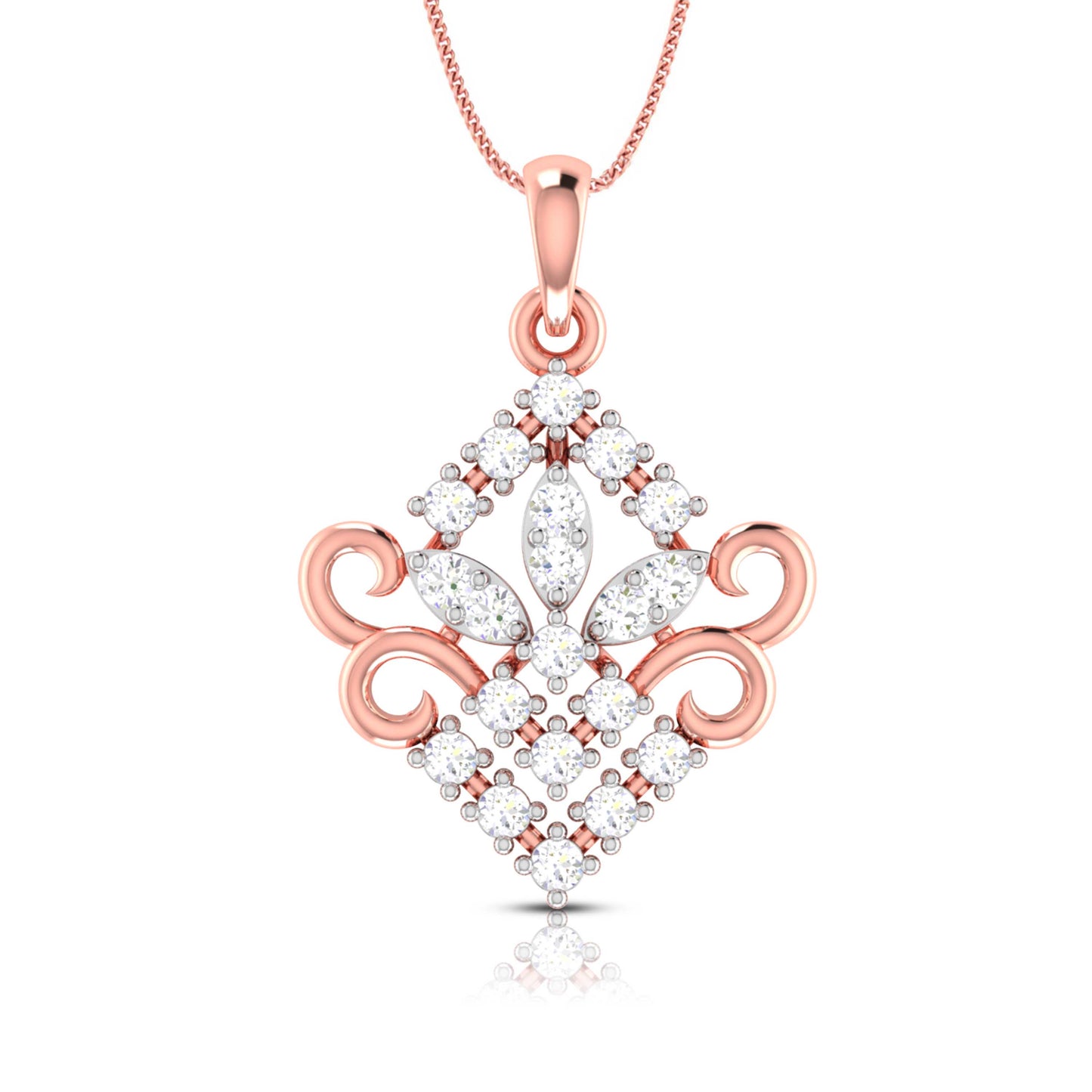 Filigree Kite Cluster Pendant - Origine Diamonds lab-grown diamond jewellery