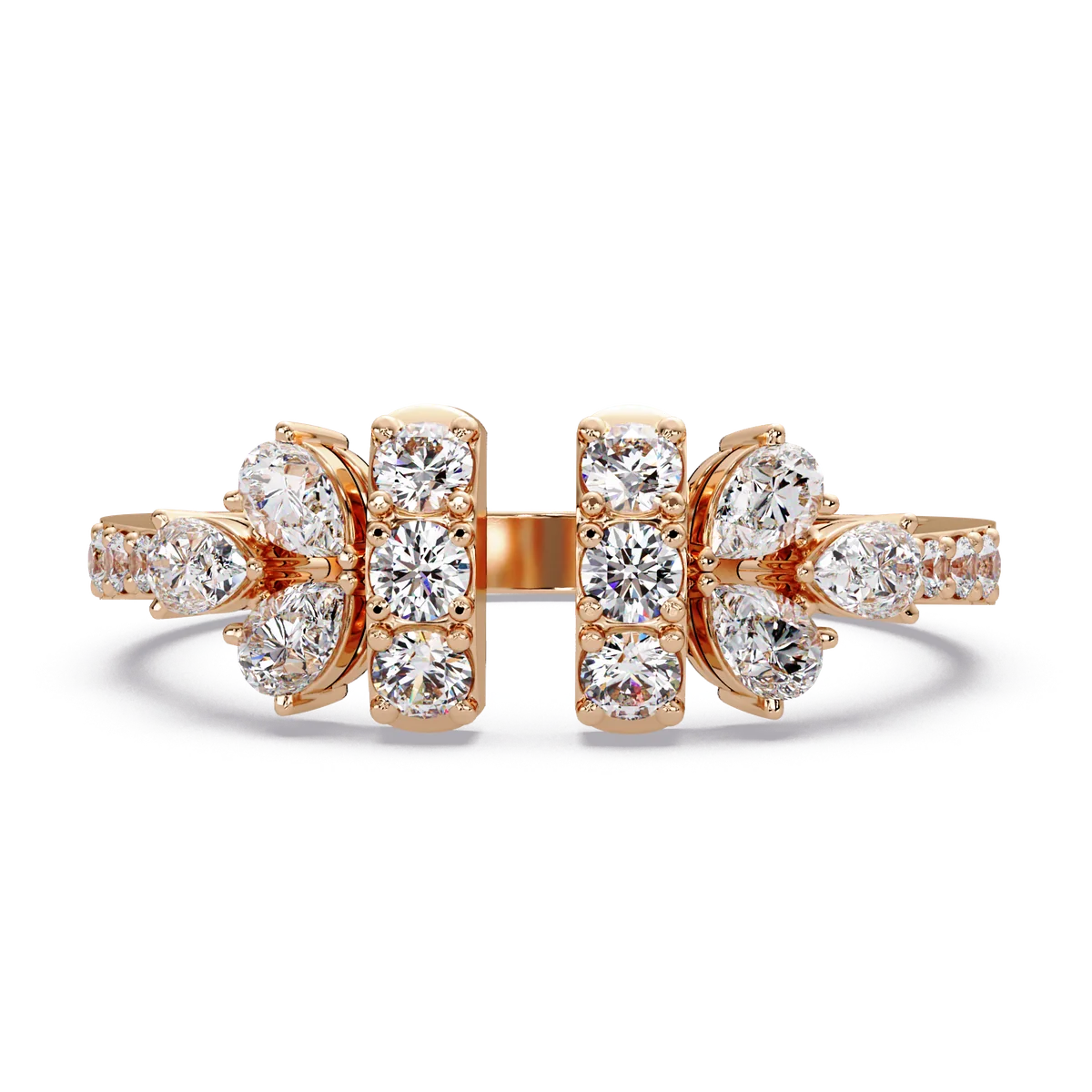 Twin Bloom Diamond Ring
