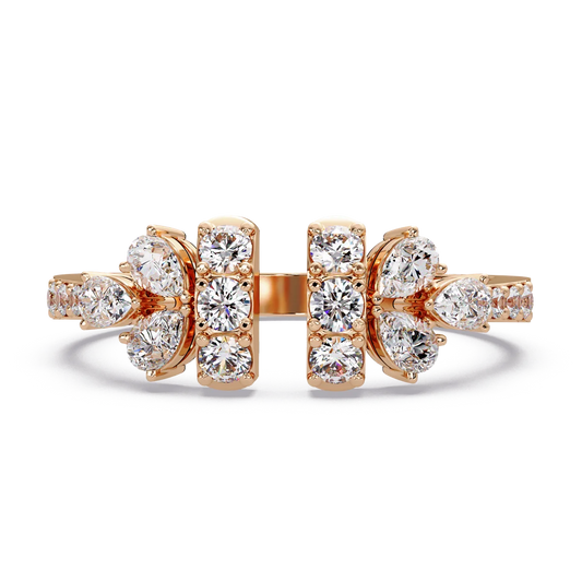Twin Bloom Diamond Ring
