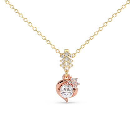 Floral Heart Solitaire Pendant - Origine Diamonds lab-grown diamond jewellery