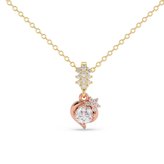 Floral Heart Solitaire Pendant - Origine Diamonds lab-grown diamond jewellery