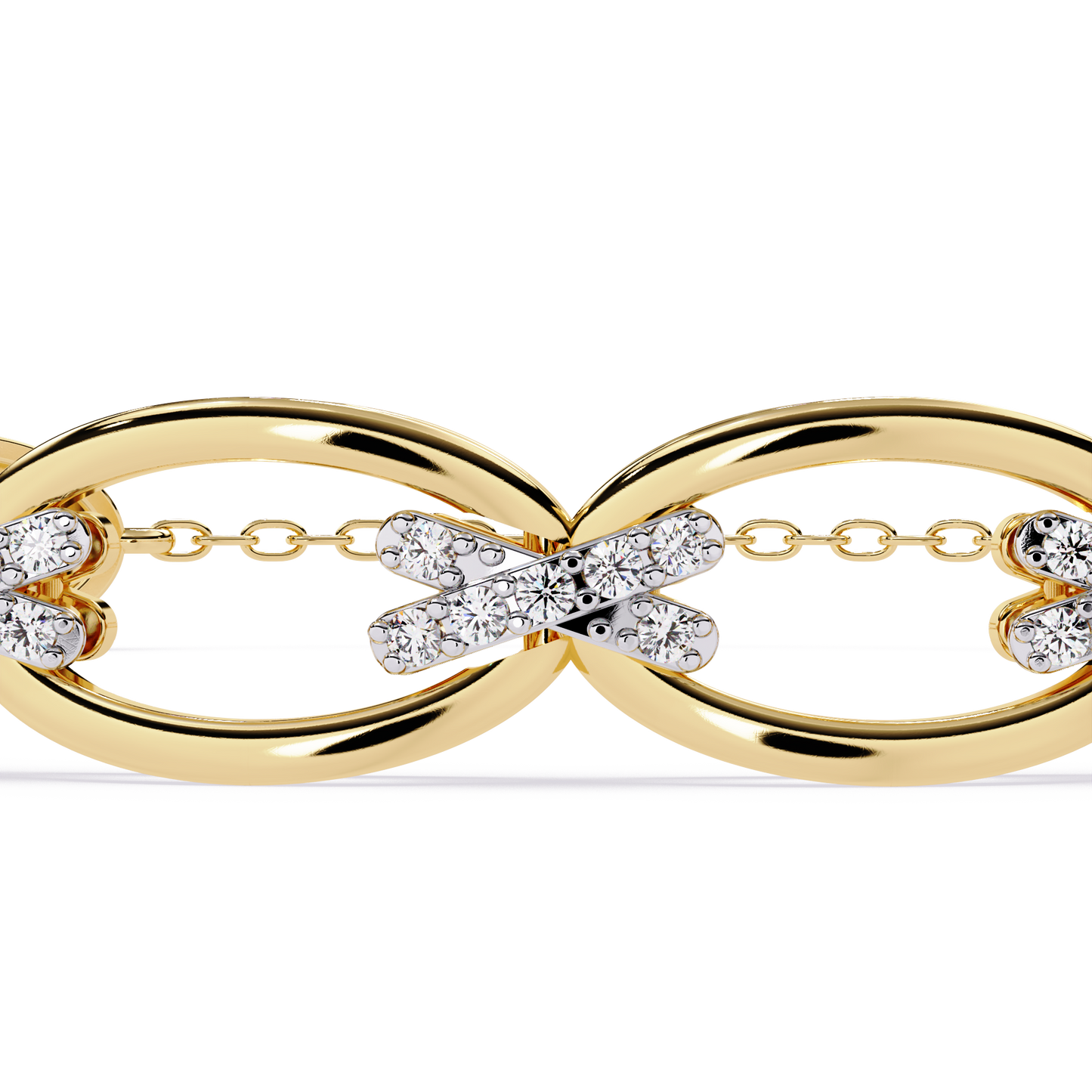 Oval Link Diamond Bracelet