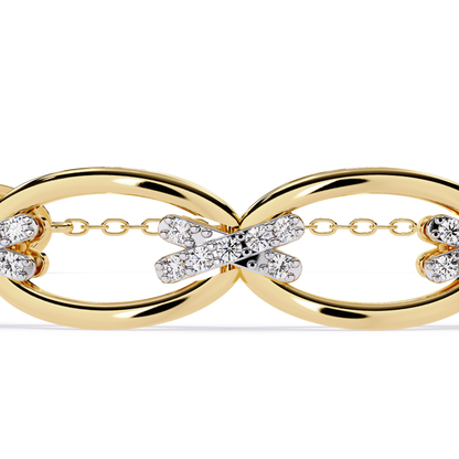 Oval Link Diamond Bracelet