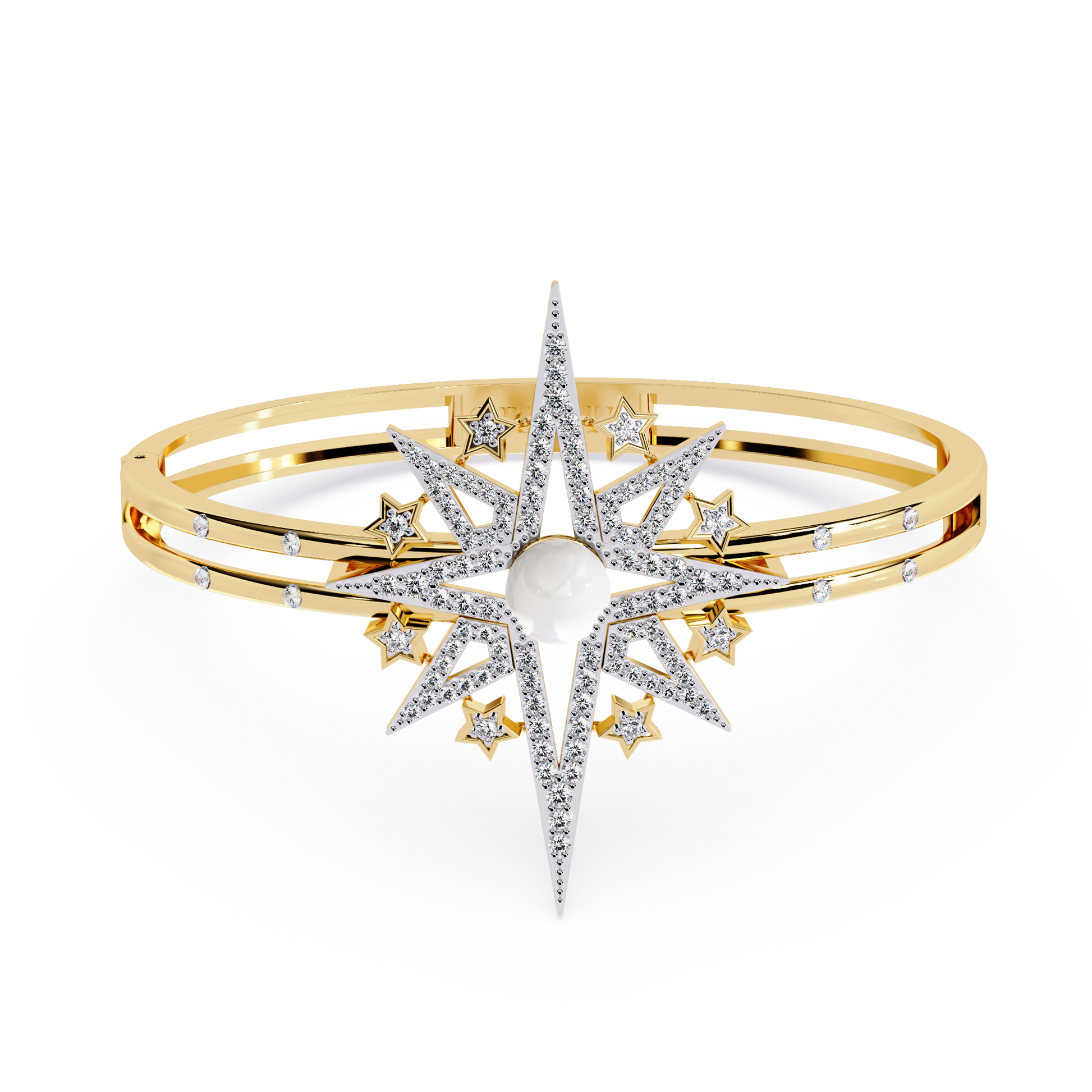 North Star Pearl Bangle - Origine Diamonds lab-grown diamond jewellery