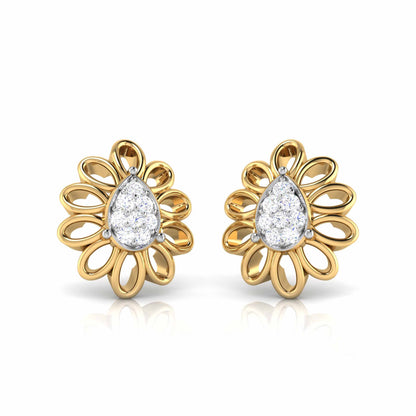 Pear Blossom Diamond Earrings