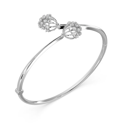 Twin Blossom Diamond Bangle