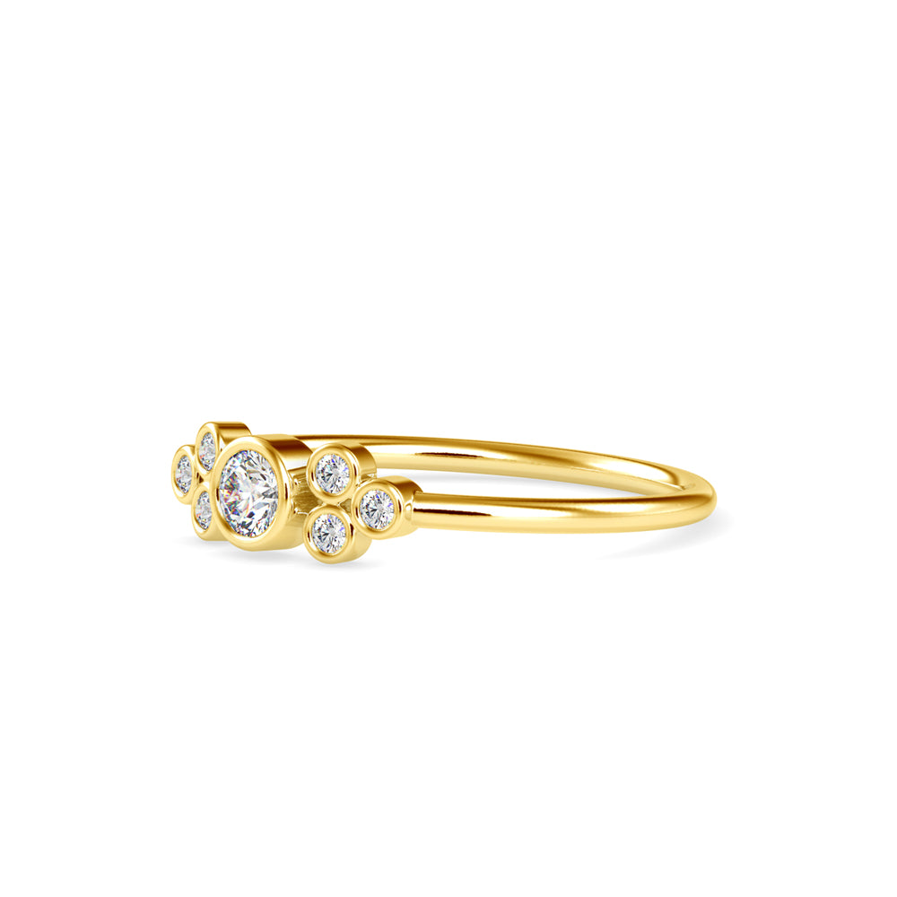 Scattered Bezel Cluster Ring