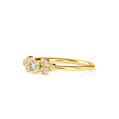 Scattered Bezel Cluster Ring