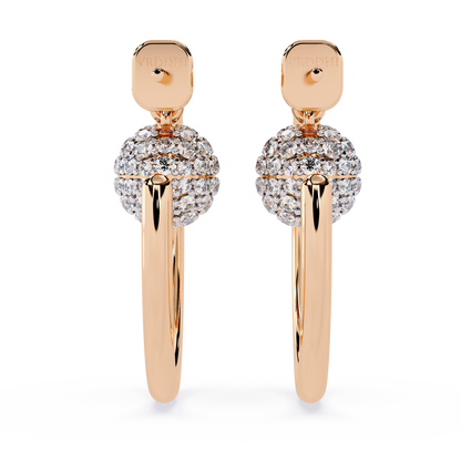 Pavé Sphere Hoop Earrings