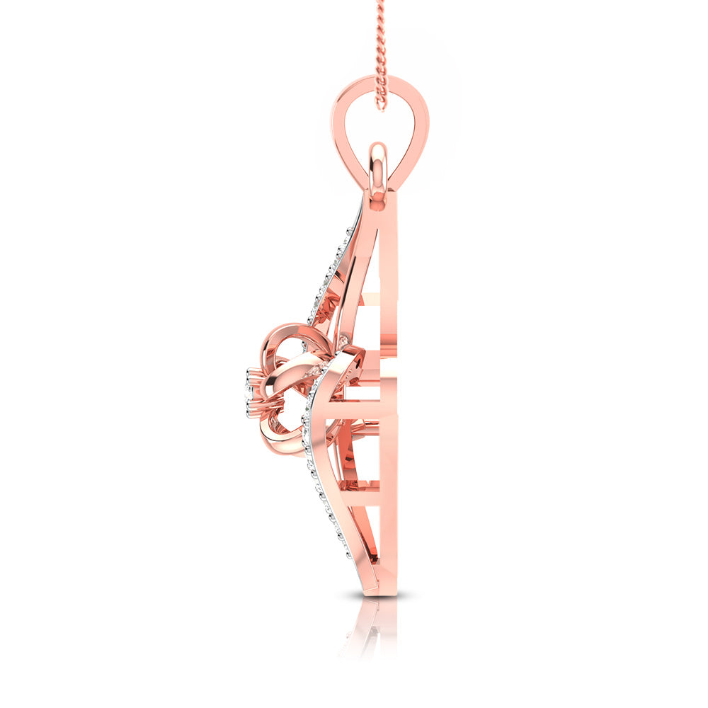 Flame Swirl Blossom Pendant - Origine Diamonds lab-grown diamond jewellery