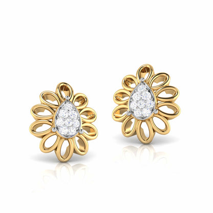 Pear Blossom Diamond Earrings