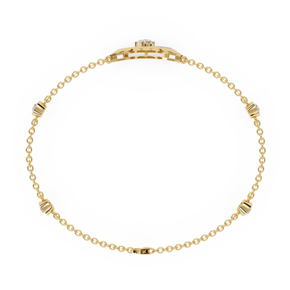 Sunburst Station Chain Bracelet