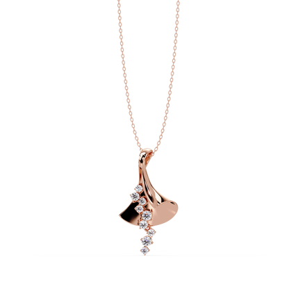 Calla Lily Diamond Pendant