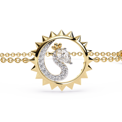Sunburst Station Chain Bracelet