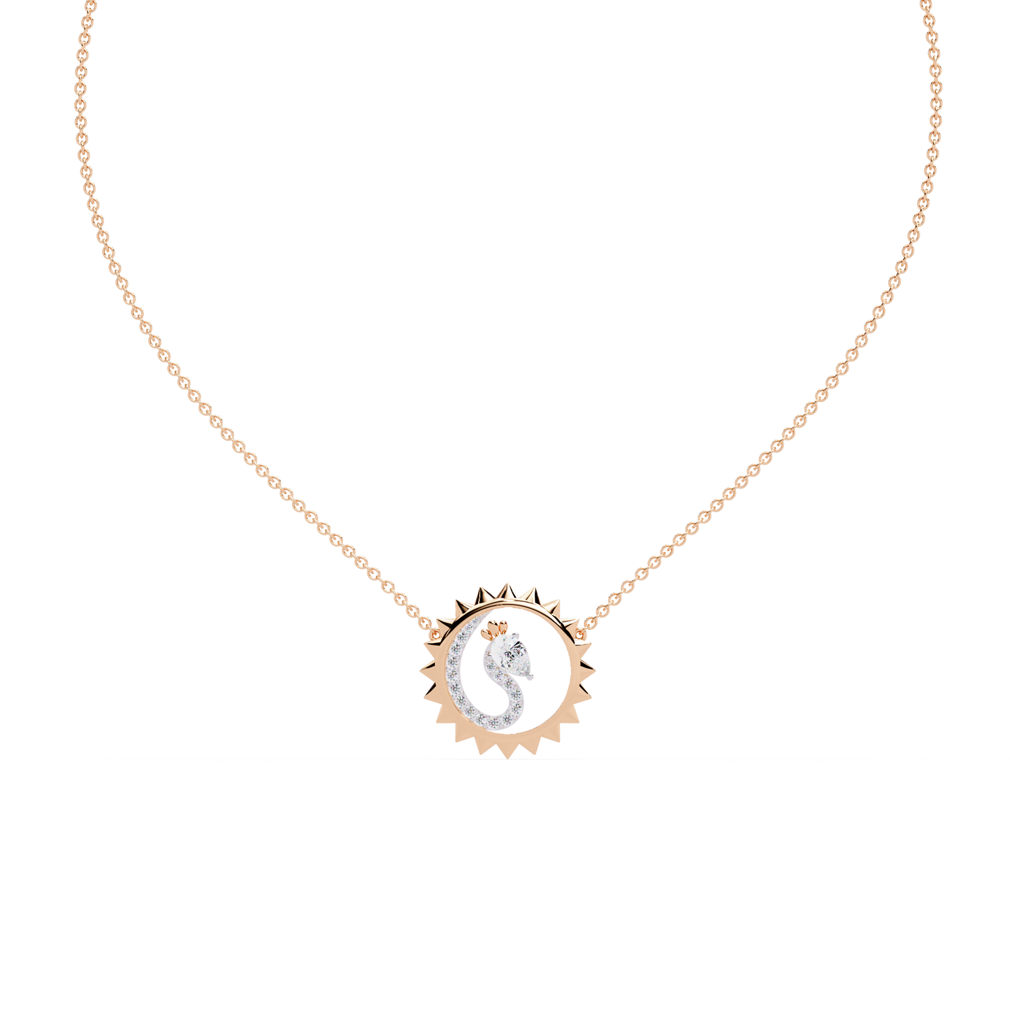 Sunburst Peacock Necklace