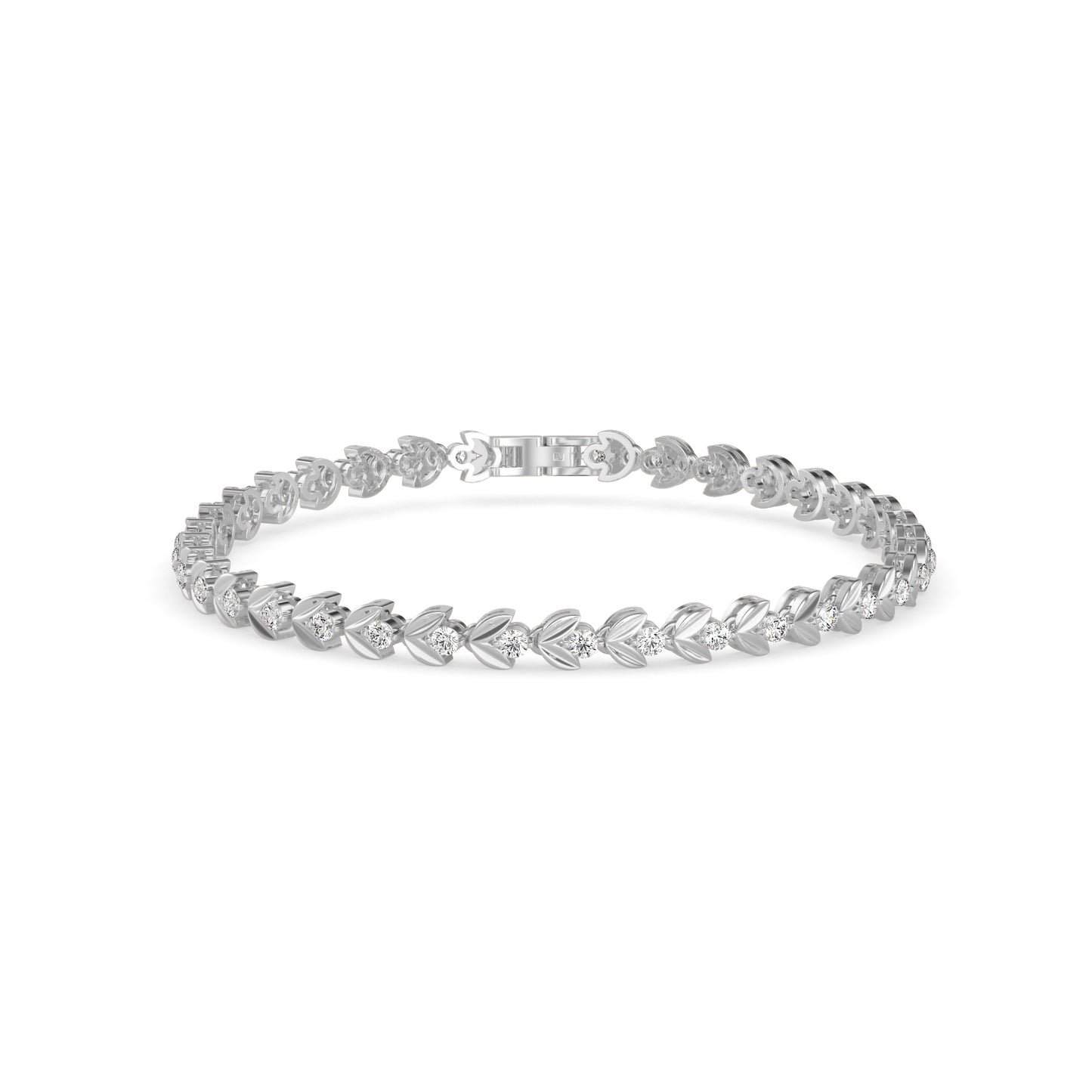Heart Tennis Diamond Bracelet