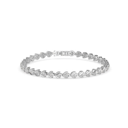 Heart Tennis Diamond Bracelet