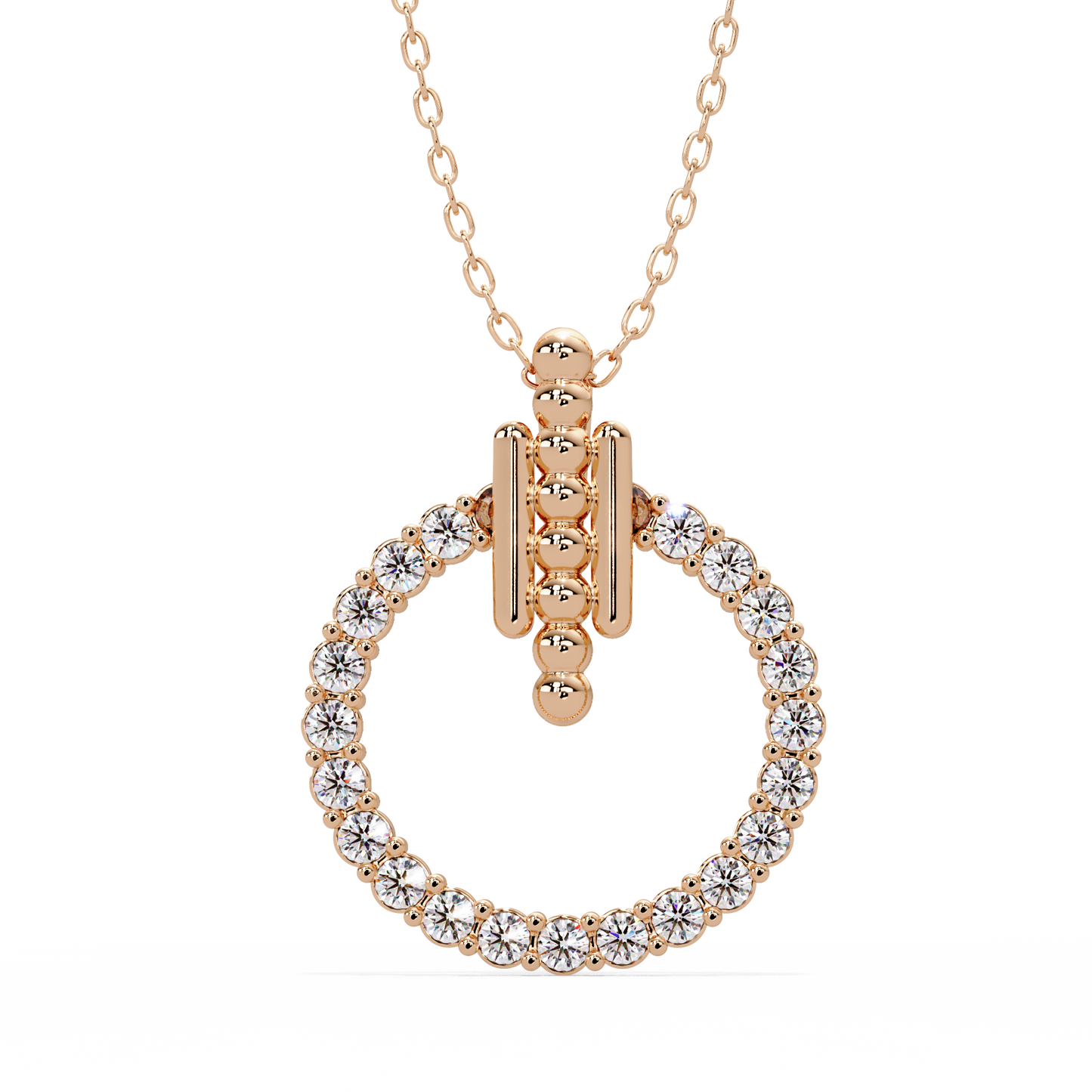 Circle Bar Diamond Pendant - Origine Diamonds lab-grown diamond jewellery