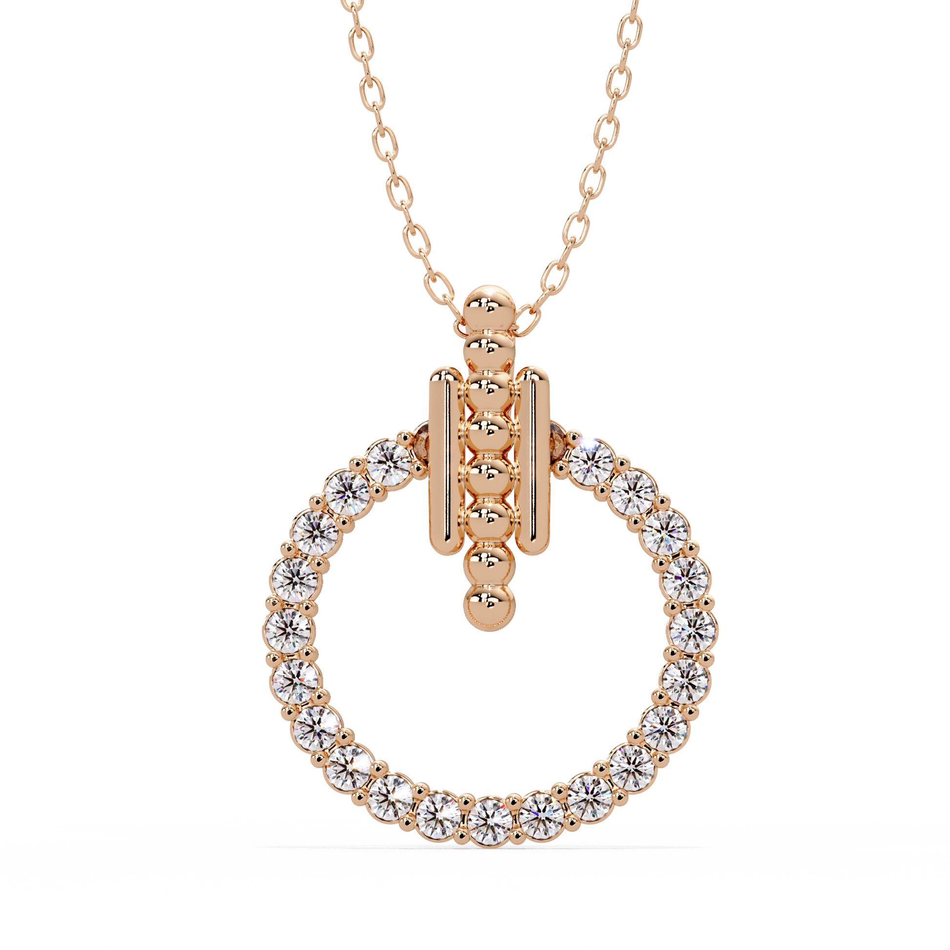 Circle Bar Diamond Pendant - Origine Diamonds lab-grown diamond jewellery