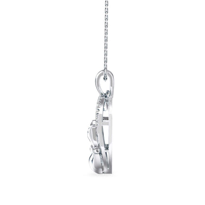 Kitten Heart Diamond Pendant